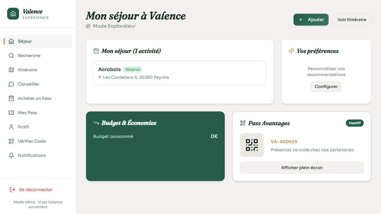 Application Valence Expérience — Dashboard et assistant IA